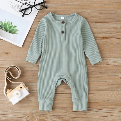 Autumn Newborn Infant Baby Boys Girls Romper Playsuit Overalls Cotton Long Sleeve Baby Jumpsuit Newborn Clothes